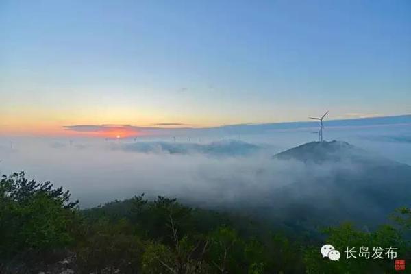 海上升明月，云雾绕长岛